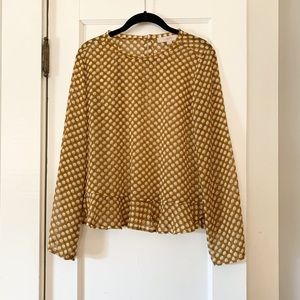 Ann Taylor Loft pretty, sheer peplum top